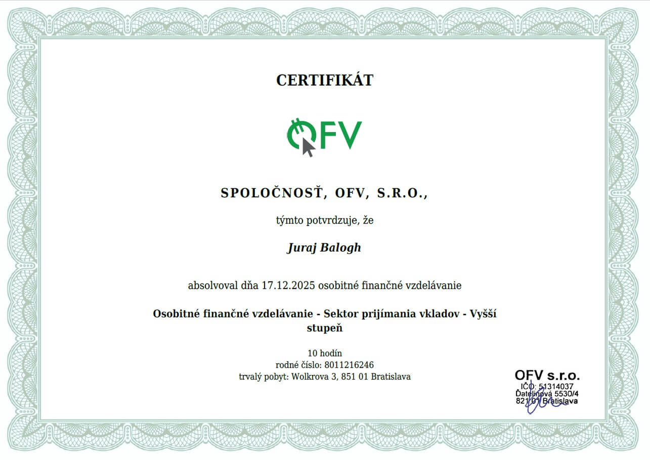 Professional financial training - Deposit-taking sector, higher level (2026)