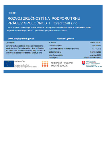 Skills development to support the labour market at CreditCall (2023) - European Social Fund